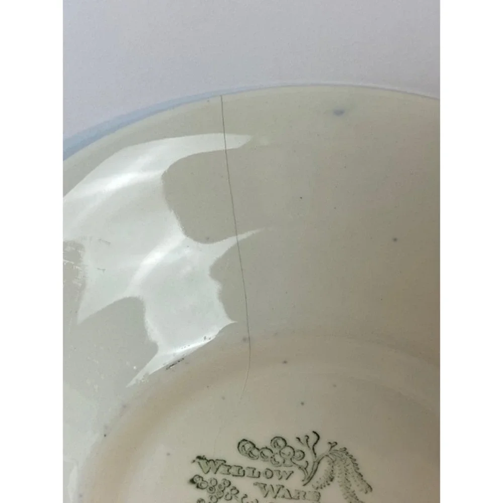 9 Willow Ware Blue Willow Saucers MIXED MAKERS Transferware Underglaze 6 Inch
